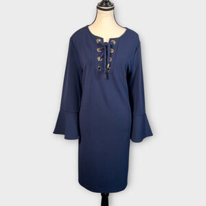 CHARTER CLUB Dress XL Pop Culture Blue Officecore NEW